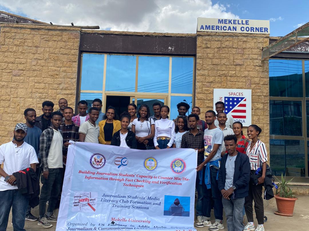 In an effort to combat misinformation in Ethiopia by improving information consumption and fact-checking skills, the U.S. Embassy, Addis Ababa University, and Ethiopia Check conducted a media and information literacy training for 20 selected students in Mekelle University. The