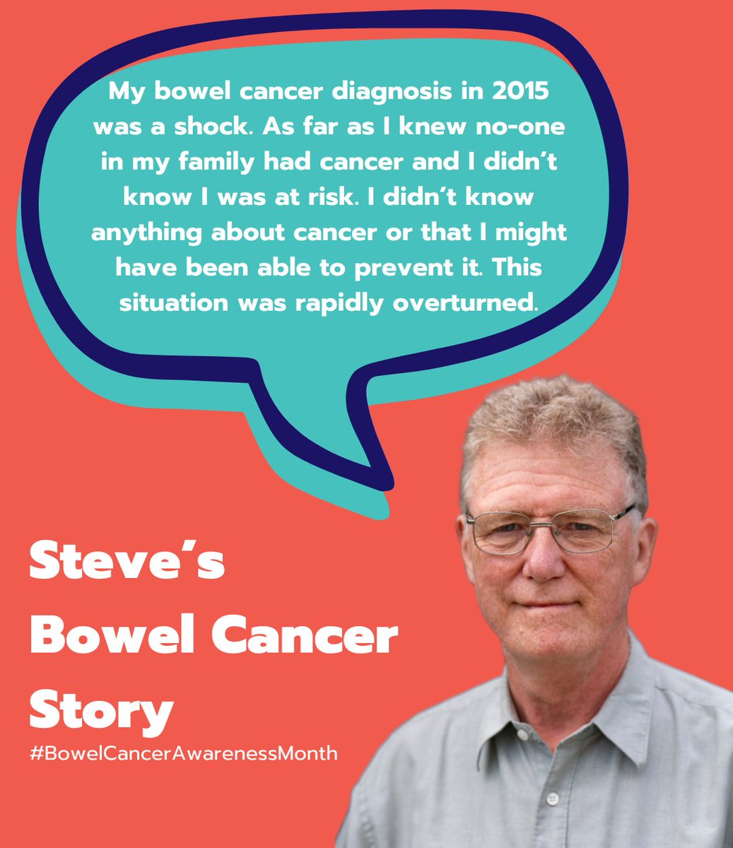 We're sharing Steve Rowley's bowel cancer story for #BowelCancerAwarenessMonth Please read Steve's story > bowelresearchuk.org/latest-news/bo… #GutMicrobiome #Microbiome #BowelCancer #Cancer #BowelResearch #BowelDisease #Bowels #BowelHealth