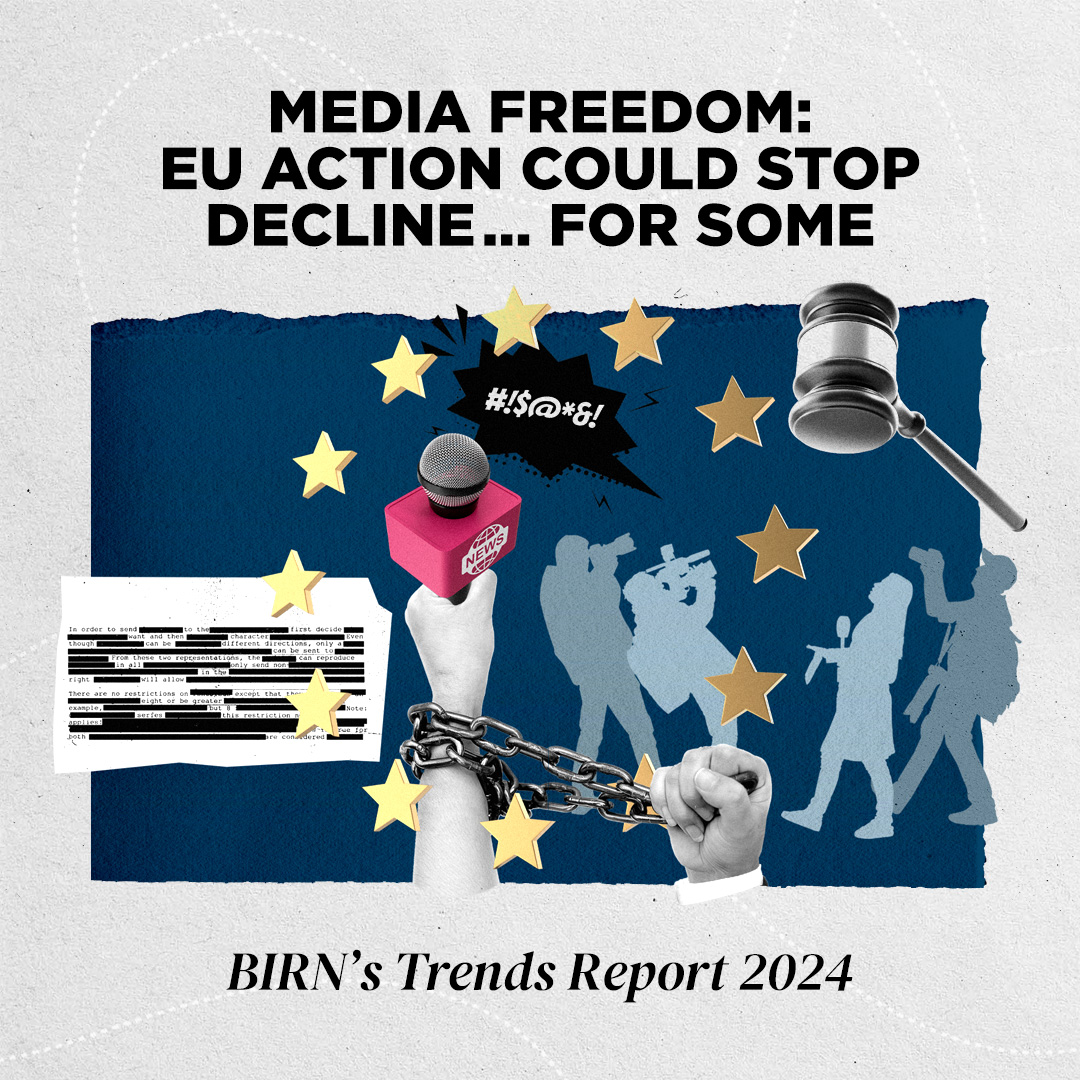 'Central Europeans express growing concerns about media freedom in their countries.' The @BIRN_Network Trends Report 2024 on media freedom. 🧵