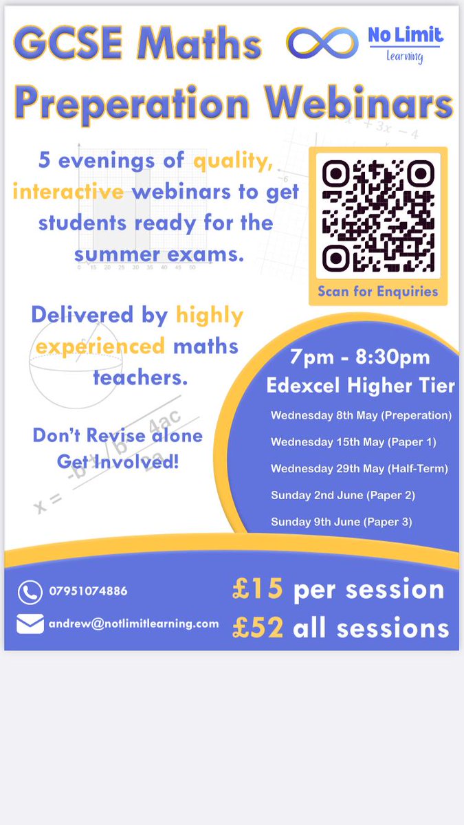 For a 3rd year running i'll be helping students get in top shape for their exams this summer. A total of 7.5 hours of quality tuition. Please get in touch for more details 😀😀
