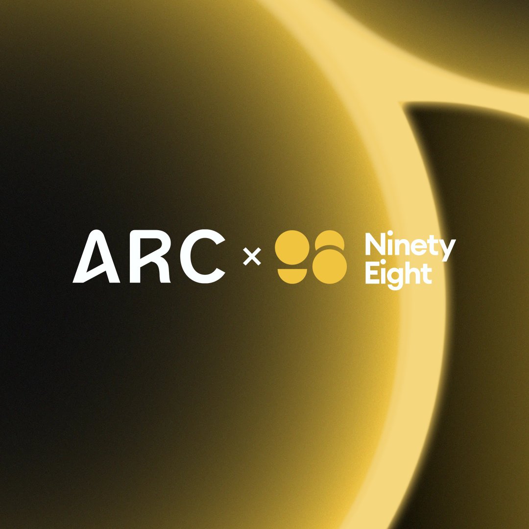 We're thrilled to announce a groundbreaking partnership with @ninetyeight_hq, a trailblazing ecosystem of innovative companies in the blockchain industry. As a powerhouse of collaboration and project incubation, ARC has always been about 'BUIDLERS backing BUIDLERS,' and this