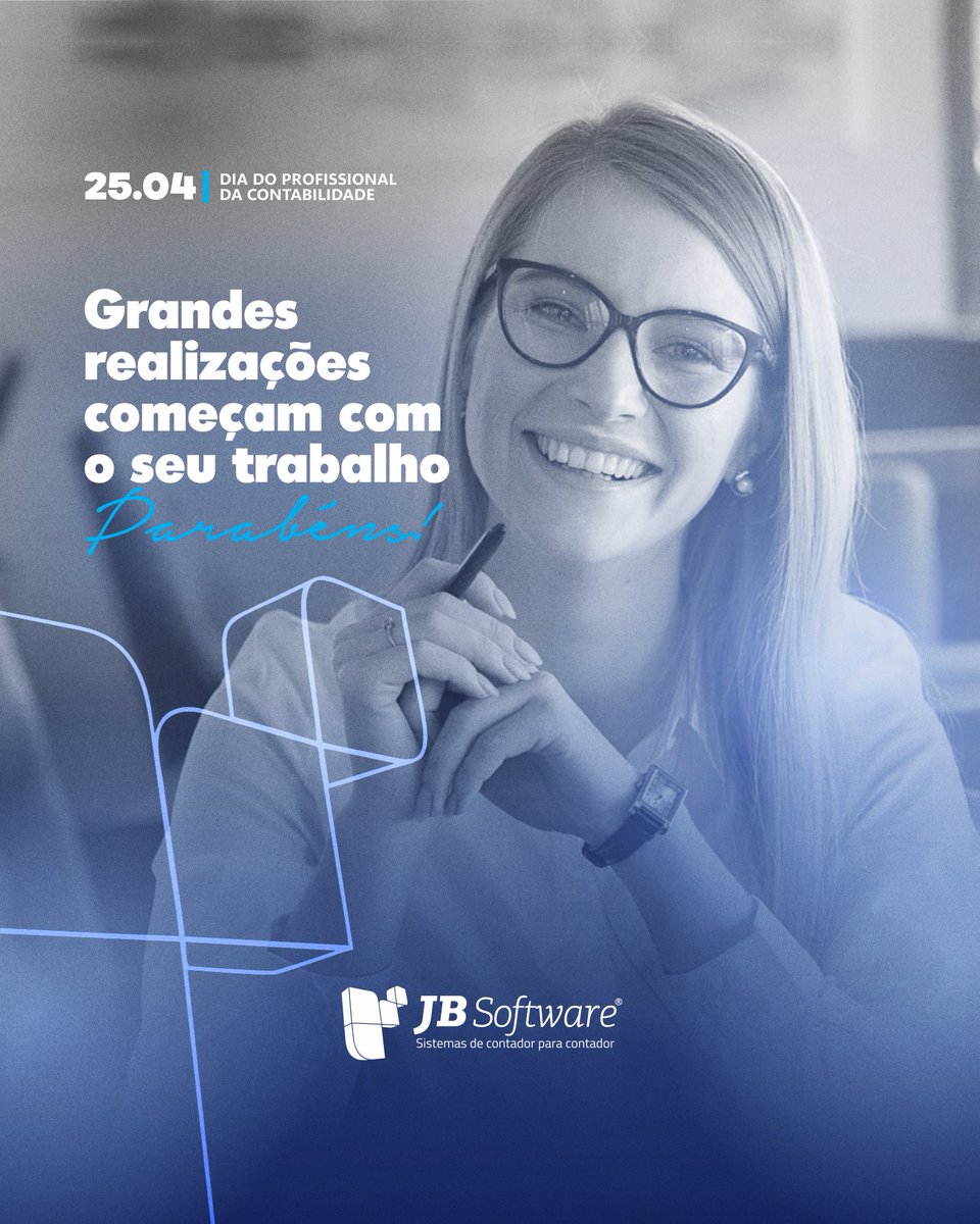 JBSoftBR's tweet image. Essa é uma data muito especial para nós, pois reconhecemos a importância de todos para o desenvolvimento das empresas e da sociedade.
💙📊📈
25/04 | Dia do Profissional da Contabilidade

#JBSoftware #Contador #DiadoProfissionaldaContabilidade #SistemasdeContadorparaContador