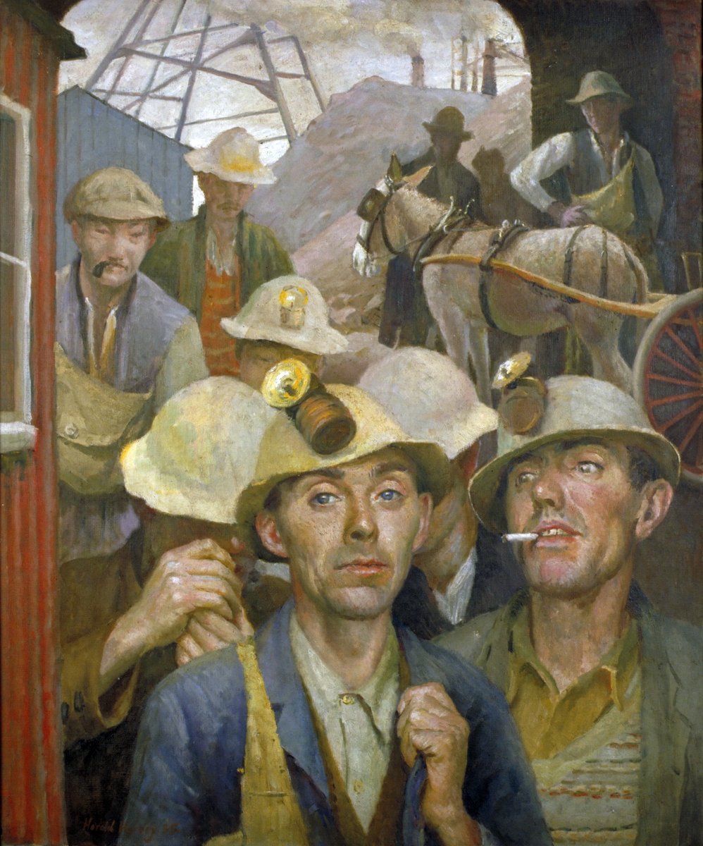 ⛏️We've chosen this stunning painting to respond to the theme of Industry for this week's #OnlineArtExchange for the @PotteriesMuseum
exhibition: 'Fresh Air For The Potteries: 150 Years of William Blake'.🏭

🖼️Harold C Harvey, St Just Tin Miners, 1935, Royal Cornwall Museum, Art…