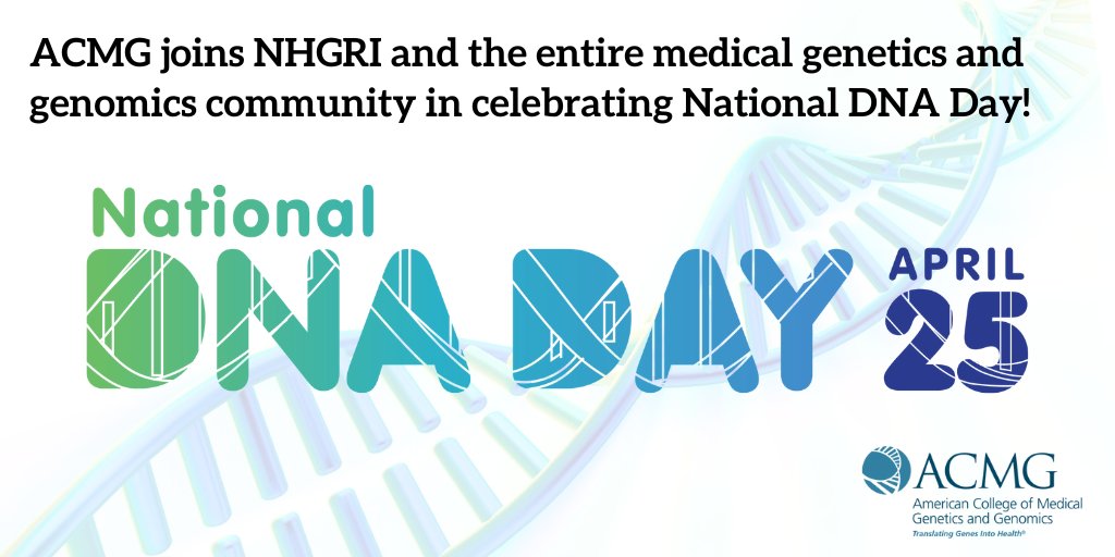 Today is #DNADay24! ACMG celebrates our members who work to translate #genetic & #genomic discoveries into better #patientcare & #publichealth. Learn about the exciting field of medical genetics & career paths on ACMG’s YouTube Channel youtube.com/TheACMGChannel @genome_gov