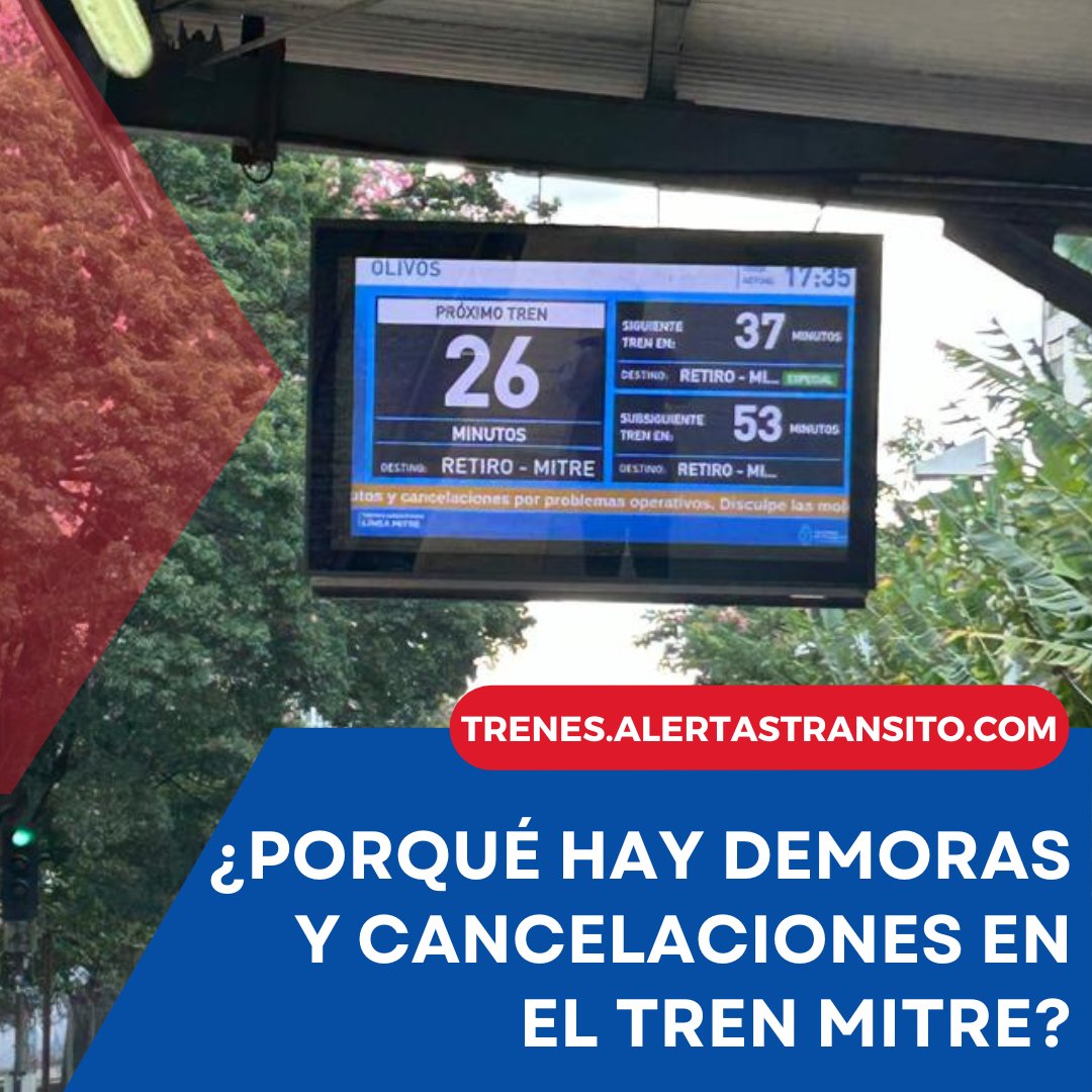 AlertasTransito's tweet image. ⚠️ ¿Porqué hay #demoras y #cancelaciones en el #TrenMitre? 🚆

Te lo contamos acá 🔗 alertastransito.com/2024/04/demora… 
.
#AlertasTransito
