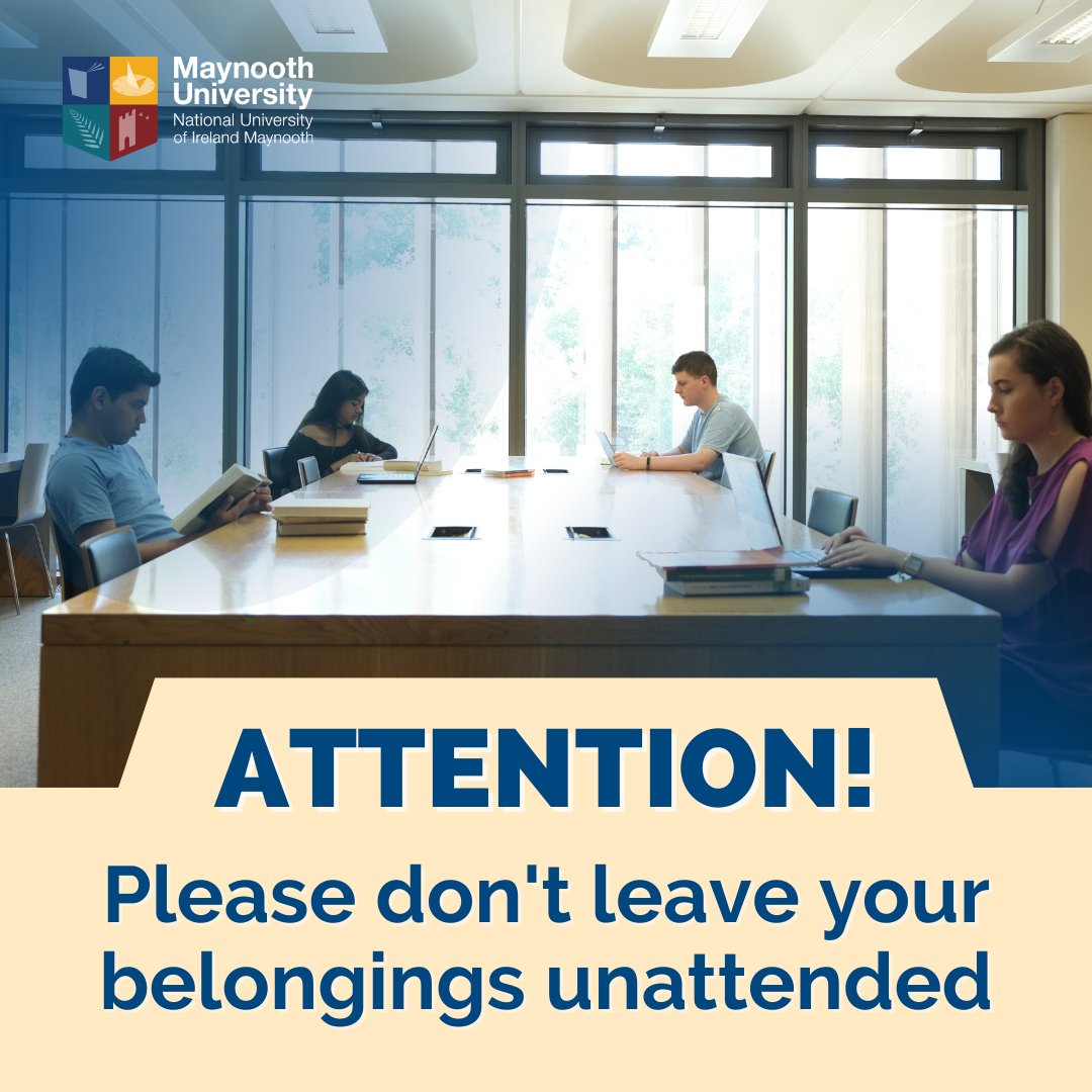 The Library is getting busier, please do not save seats or leave your belongings unattended. Lets make the Library a great space for everyone! #MULibrary