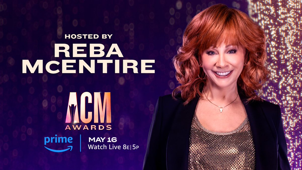 Oh hey @ACMawards, have you missed me? I can’t wait to host this year's Academy of Country Music Awards - LIVE Thursday, May 16 at 8e | 5p on @PrimeVideo 🤠 I’ll also be performing brand new music during the show! 🎶 #RebaACM #ACMawards