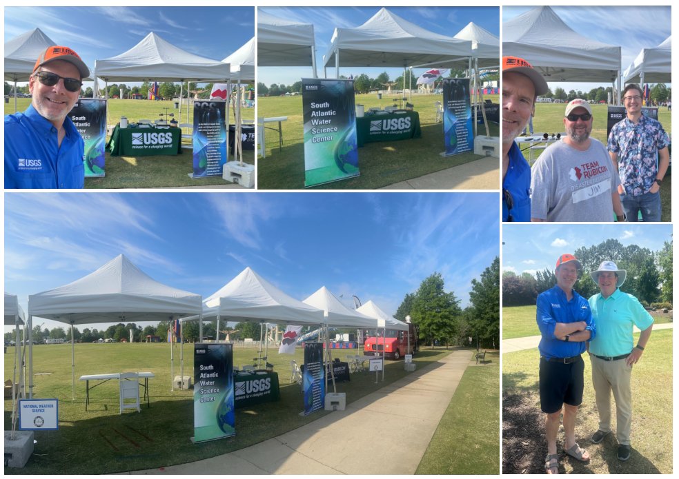 SAWSC Hydrologist Bob Sobczak participated in the Public Safety and Preparedness Fair in Evans, GA to educate attendees on how USGS collects stream data to help local communities prepare for flood events. ow.ly/ATro50Rn7op #EveryDayIsEarthDay