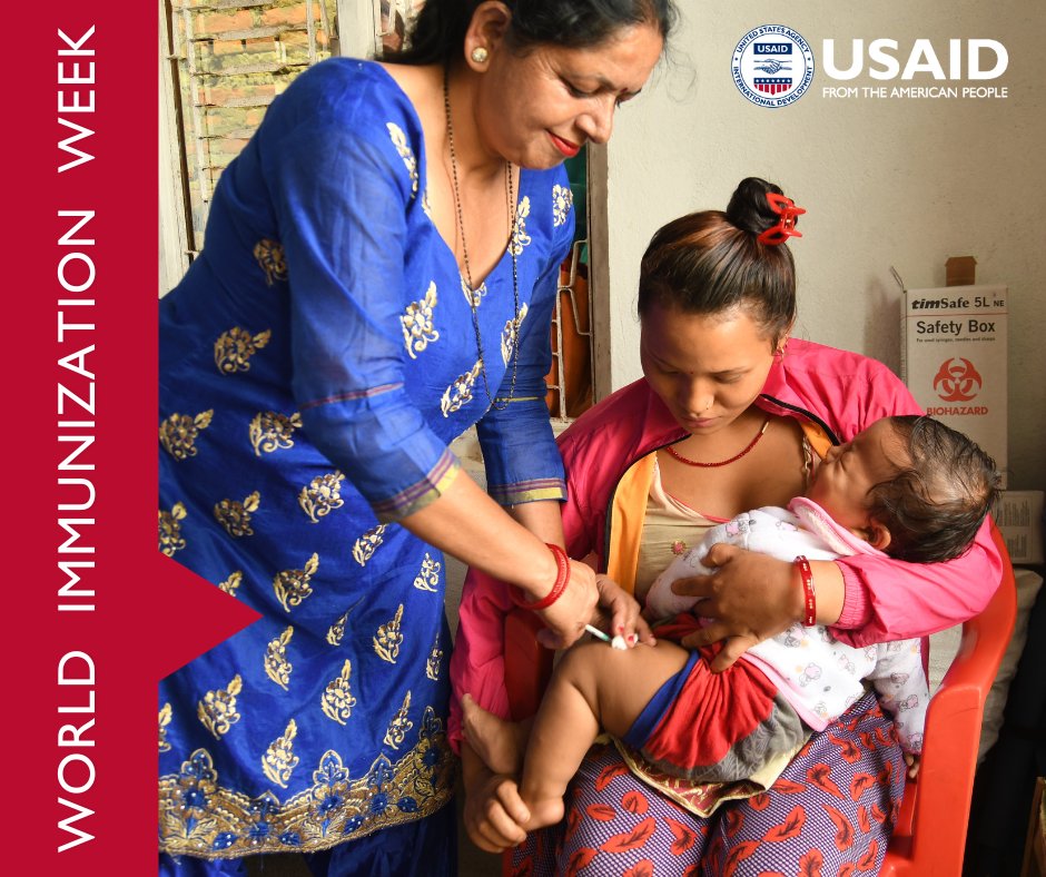 Every child deserves the benefit of vaccines. 💉 To build a 🌍 where fewer children die of preventable illnesses, ongoing investments to strengthen immunization systems that reach every child is needed. @USAID remains committed to reaching all children with lifesaving vaccines.