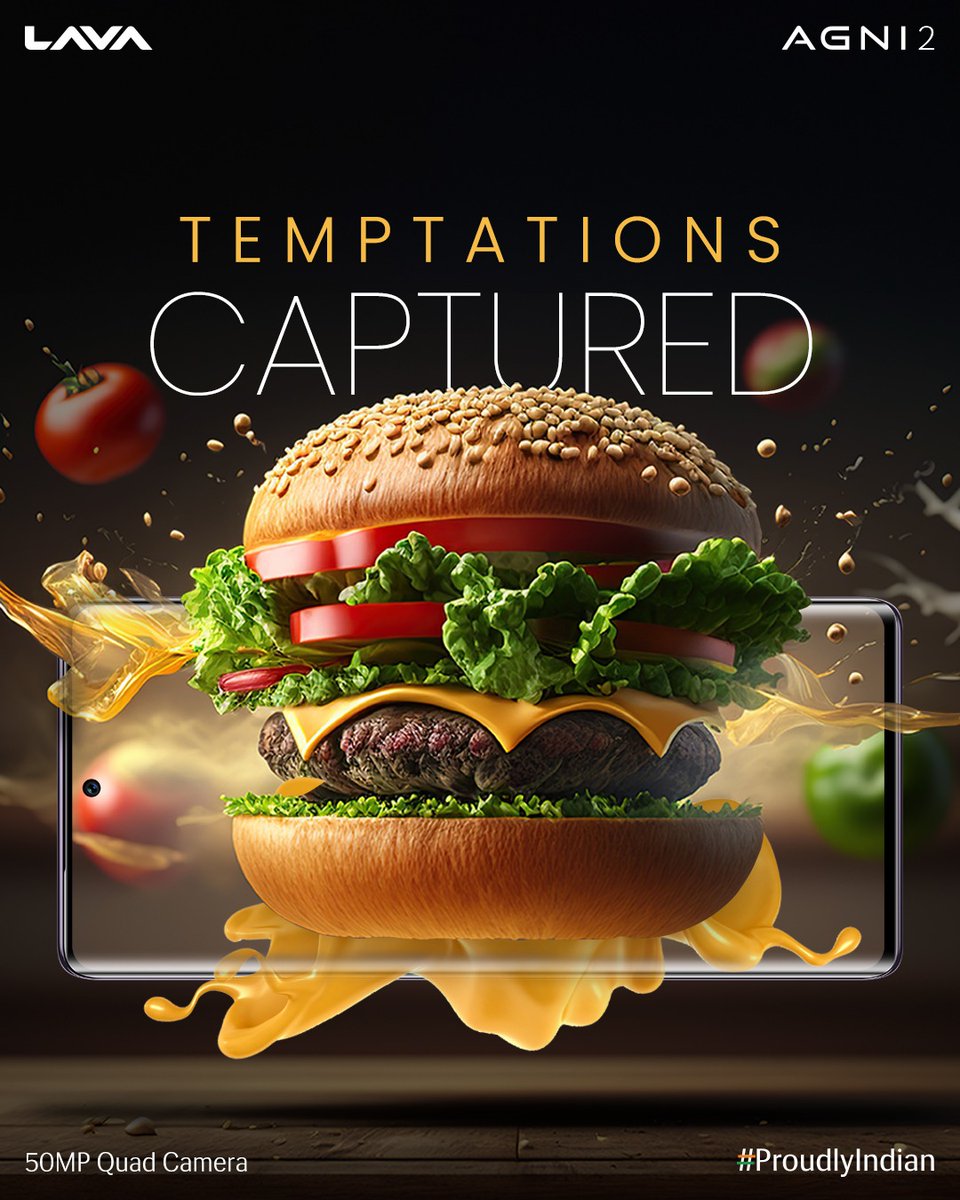 The temptations will feel even closer now!
Enjoy the irresistible view of your favourite delicacies from the fiery captures of AGNI 2 with 50MP Quad Camera.

Available on Amazon

#AGNI2 #LavaMobiles #ProudlyIndian