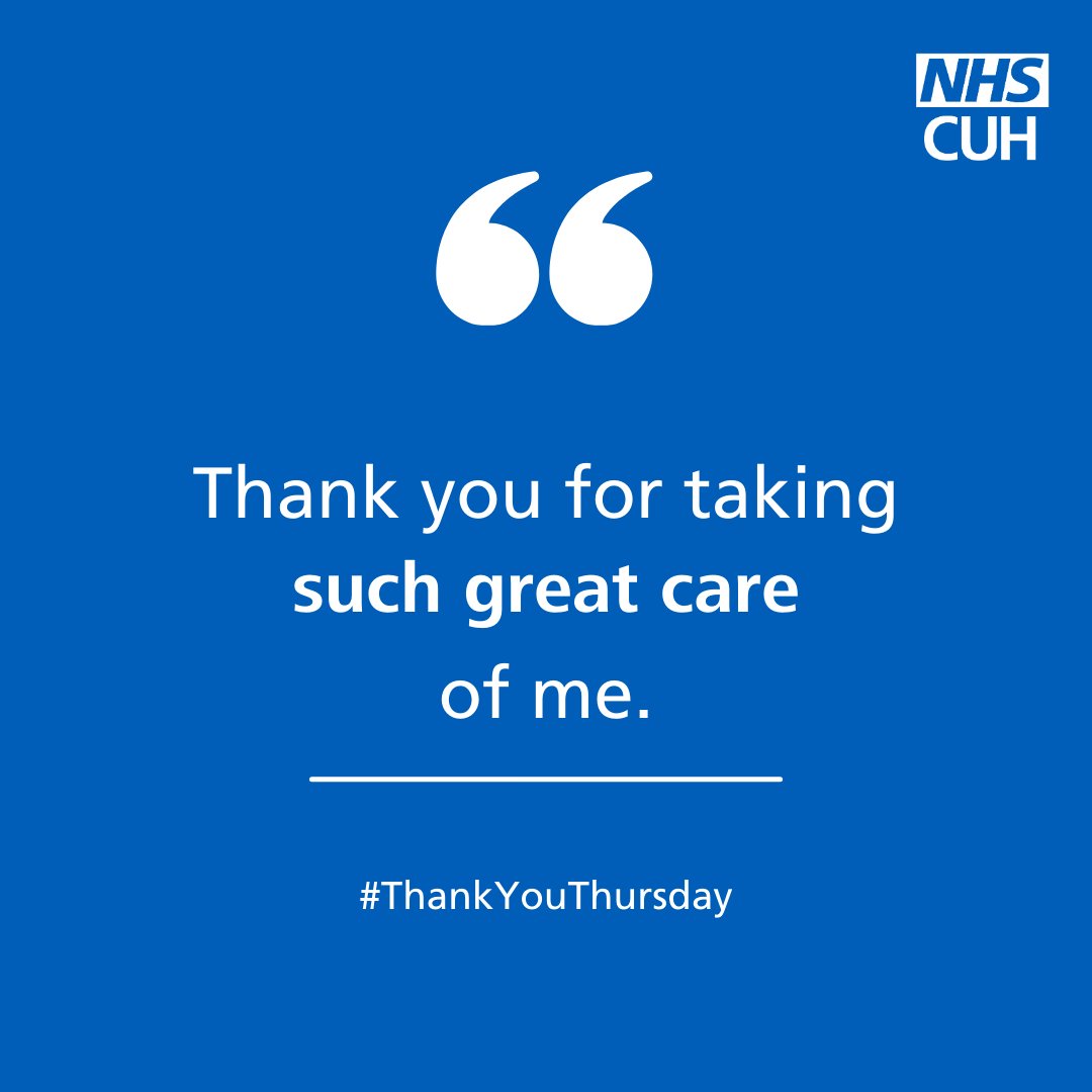 Well done ward U2 for taking such good care of this patient. Would you like to say thank you to #TeamCUH? Visit our website: orlo.uk/QXprU #Kind #ThankYouThursday