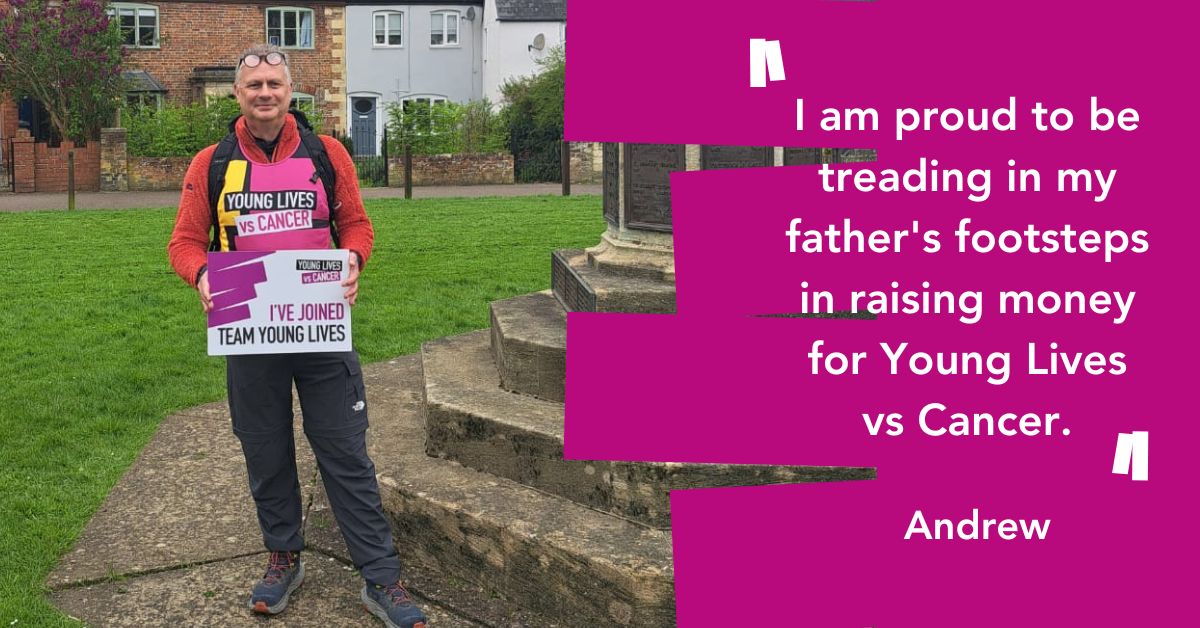 Andrew is about to take on the Camino de Santiago route for Young Lives vs Cancer, covering 600 miles in five weeks. His family have a long history of supporting Young Lives vs Cancer which began in the 1980’s when his father was president of the charity bit.ly/44giwK7