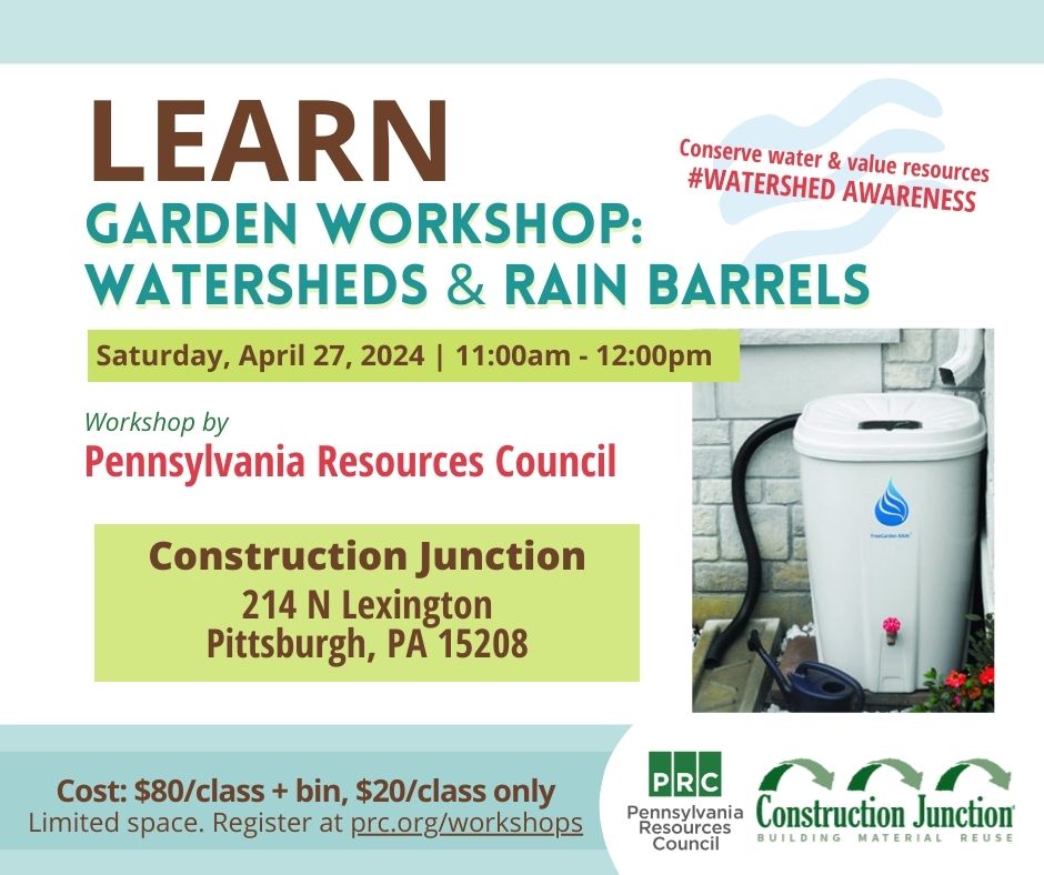 Learn to conserve water and value resources by joining us for a #Watersheds & #RainBarrels workshop Saturday morning at@cjreuse.  $80 course fee includes a 55-gallon rain barrel...or come for class only for just $20. Register today: ow.ly/nzUk50RncPF