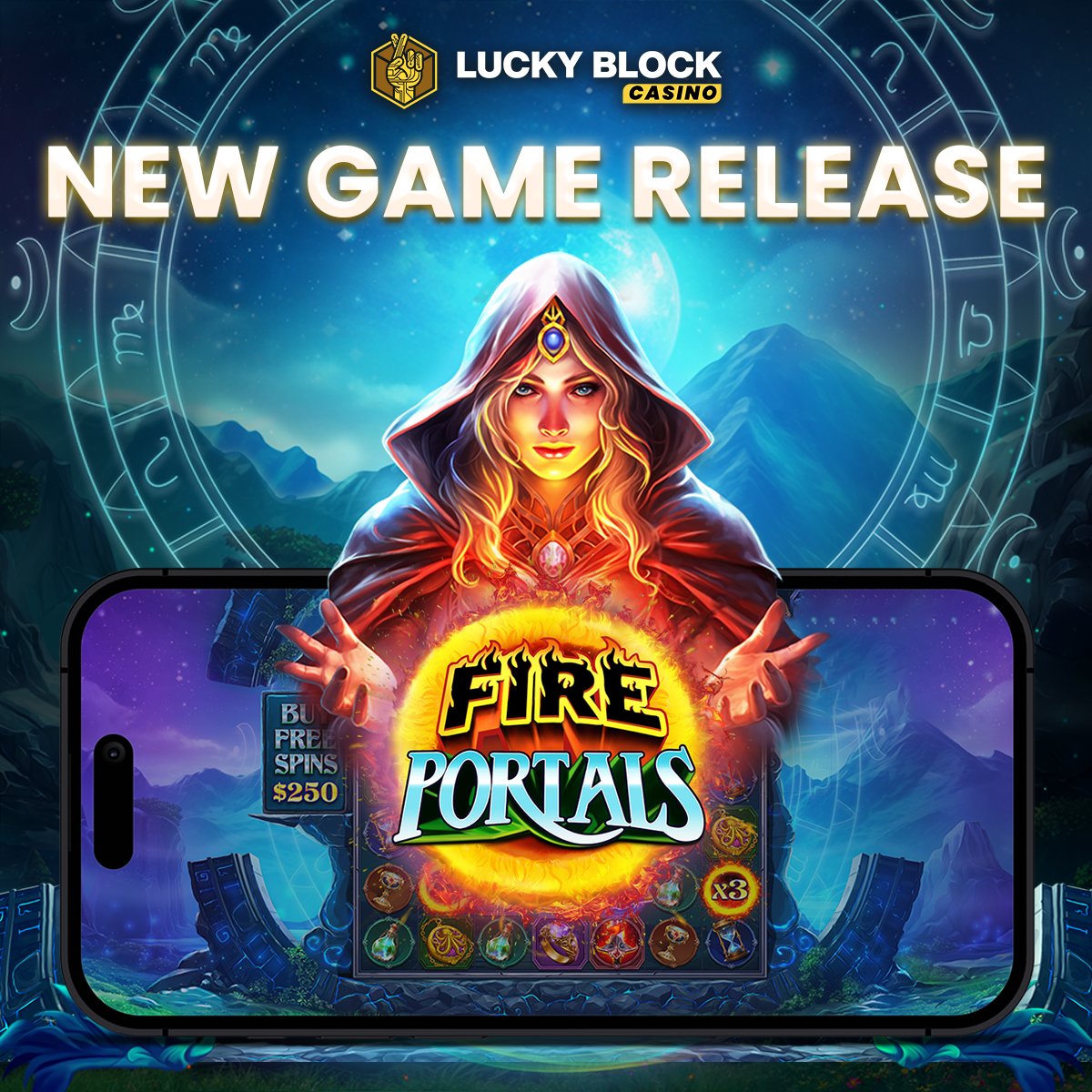 Ignite your gaming experience with our #NewGame release #FirePortals! by @PragmaticPlay at Lucky Block Casino 🔥 Journey through blazing portals and unearth hidden treasures as you play this action-packed slot game. 🔗 luckyblock.com/VIP10000