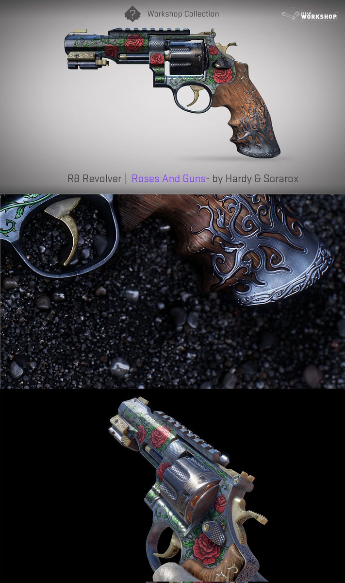 SoraroxYT's tweet image. Take a look at our new R8 Skin for @CounterStrike 
🌹R8 Revolver | Roses And Guns🌹

🔽 Vote for it in comments 🔽

#csskins #cs2 #workshop