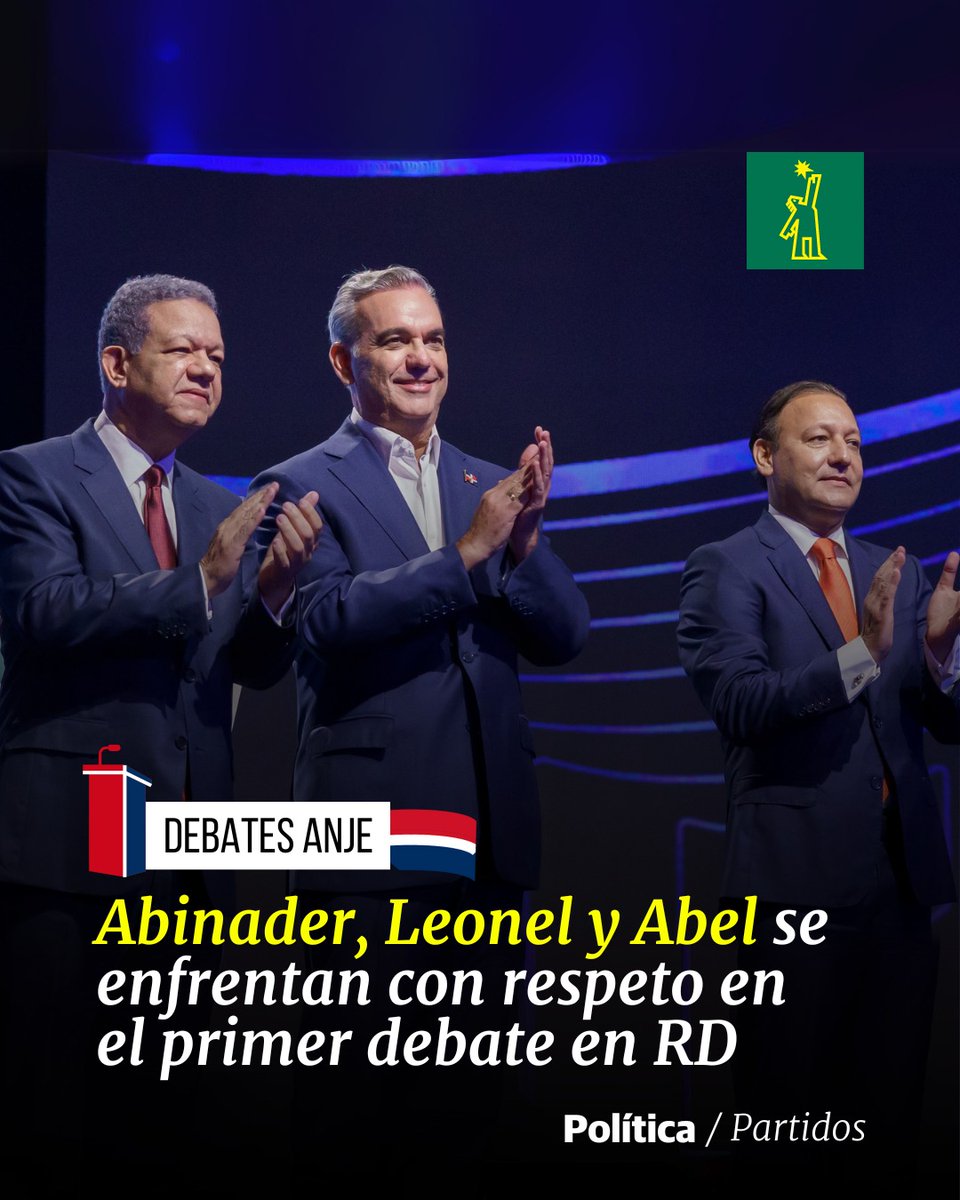 🗳 |#PoliticaDL | Es el primer debate en el que participa un presidente en ejercicio

🔗ow.ly/Z5hj50RnI8G 

#DiarioLibre #DebatesAnje2024 #DebatesRD #DebatePresidencial #CandidatosPresidenciales #Política #PartidosDL