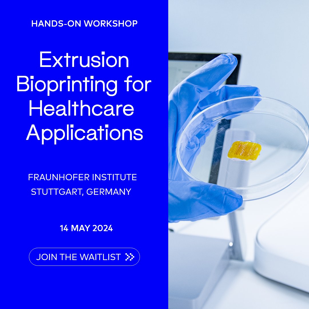 We're thrilled to witness the overwhelming demand for our bioprinting workshop! Due to the high level of interest, we have established a waiting list. Sign up to secure a spot in case any openings become available bit.ly/442xCTq