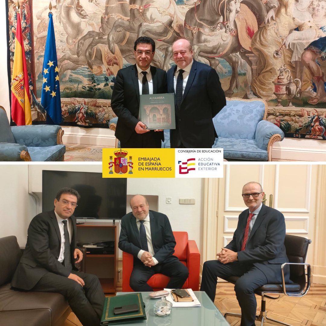 Hoy ha tenido lugar con gran éxito una reunión entre Younes Shaimi y José Manuel Bar Cendón, Secretarios de Estado de Educación para dar impulso a las relaciones bilaterales entre Marruecos y España en el ámbito de la educación. Se reencontrarán el próximo mes de septiembre.