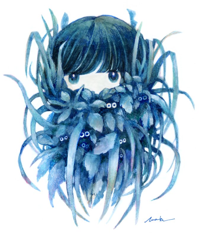 「green moss  /  blue moss 」|蒼川わか ◇4/5~ ひととき、ひとさじ展のイラスト