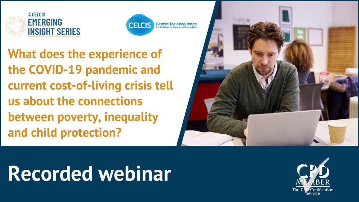 The recording of our @CELCIStweets Emerging Insights webinar, in which Professors Lisa Bunting, Anna Gupta and John McKendrick explore the connections between poverty, inequality and child protection is available here: buff.ly/42oQ0oQ