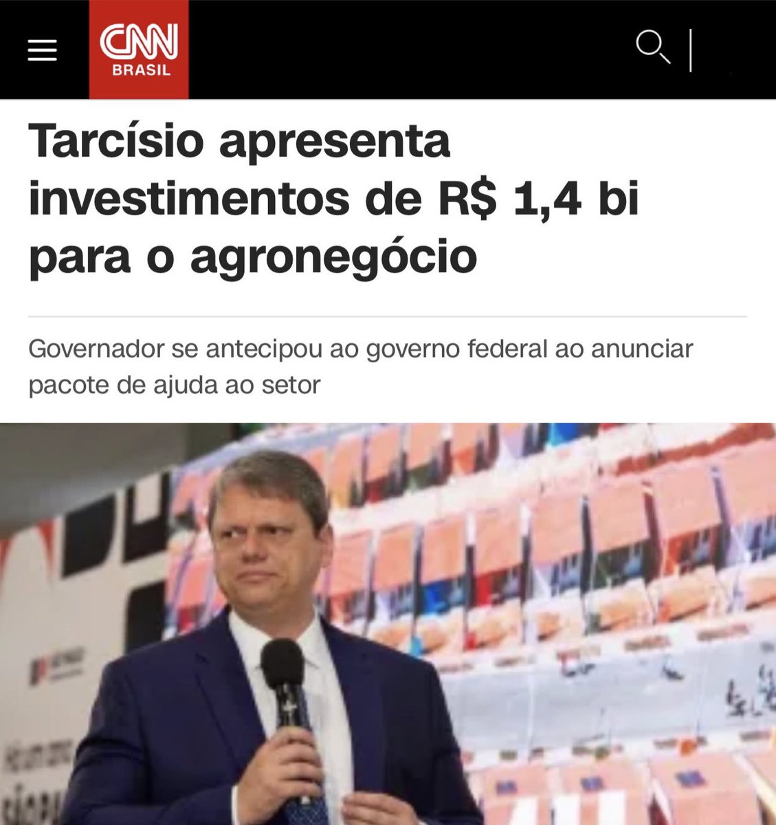 Nosso agro tem força! Força que esta sendo potencializada com o pacote de R$ 1,4 bilhão que estamos disponibilizando para facilitar a vida de quem empreende, gera oportunidades no campo e movimenta a economia paulista. Pra comecar, liberamos R$ 600 milhões em créditos acumulados…