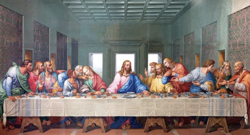THE PASSOVER IS CELEBRATED LUKE 22 V 14 He sat down with the 12 apostles V 15 I have desired to eat this Passover with you before I suffer V 17 He took the cup gave thanks ➕said Take this➕divide among yourselves V 18 I will not🍷of the 🍇till the kingdom of GOD shall come