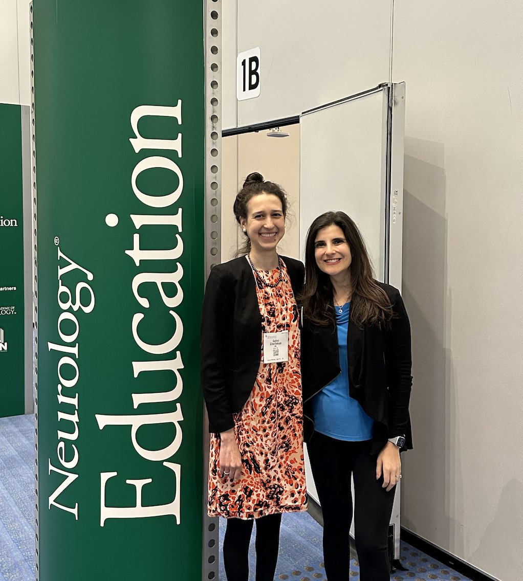 Drs. Tamara Kaplan and @GGheihmanMD served on a national committee that founded and directed the inaugural Education Room at the @AAN annual meeting.🧠