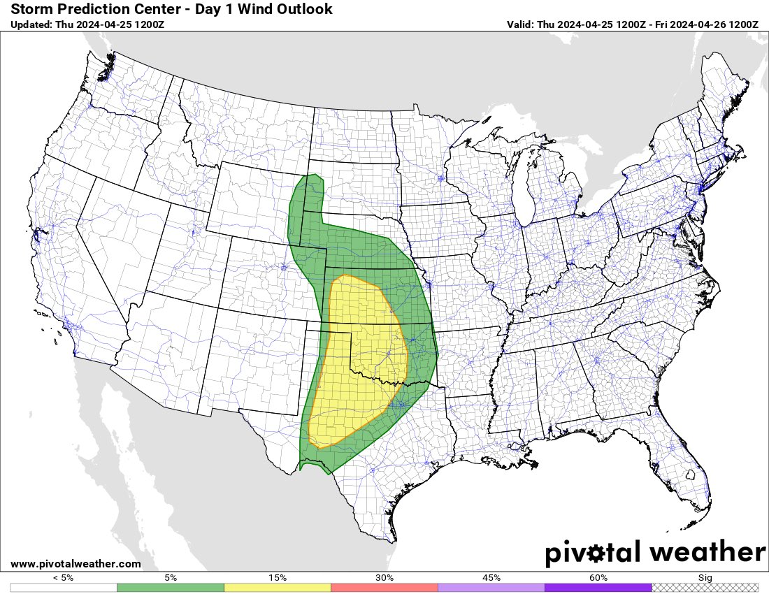 The threat of severe weather will continue today for #Kansas #Oklahoma #Texas including  30% hatched risks for very large #hail (3”+) and 10% #tornadoes. If cells can remain discrete intense/strong tornadoes will be possible. #kswx #okwx #txwx #Wichita #OklahomaCity #WichitaFalls