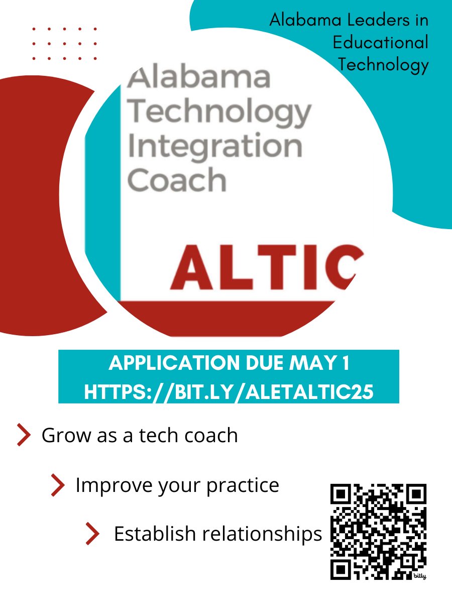 Tracie Davis (@tracietdavis) on Twitter photo 📣One week left to apply for the new <a href="/Go_ALET/">AL Leaders in EdTech</a> ALTIC cohort! Don't miss out on this amazing opportunity!📣 📣One week left to apply for the new <a href="/Go_ALET/">AL Leaders in EdTech</a> ALTIC cohort! Don't miss out on this amazing opportunity!📣