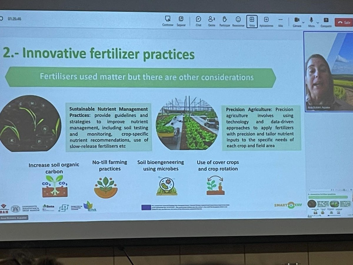 Our morning session, led by the brilliant Laura Díaz Guerra and Ana Alejandra Robles Aguilar from #BETATechnologicalCenter, dives deep into the world of #biofertilizers and #organicfarming.
#SMART4ENVSummerSchool #UVIC #ClimateChange #SustainableAgriculture #VIC #Spain