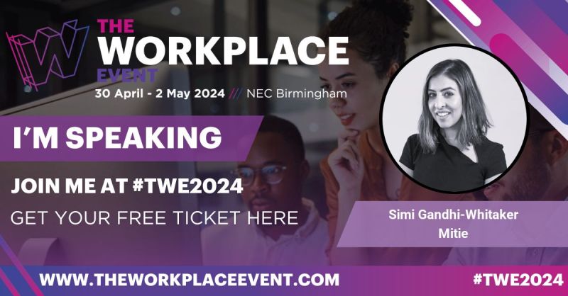 Join Simi Gandhi-Whitaker at the Workplace Leaders' Summit from 30th April to 2nd May at NEC Birmingham. Don't miss this fantastic opportunity, mark your calendars and join us at this must-attend event > theworkplaceevent.com #TWE2024 | #FacilitiesTransformation