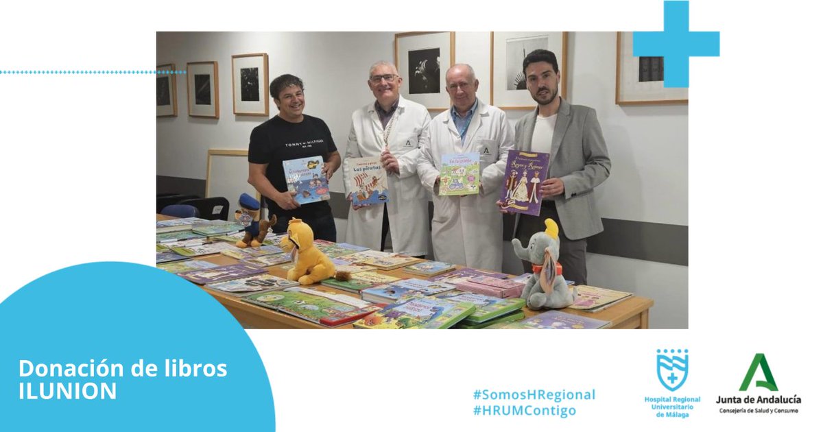 📖El #DíadelLibro ha venido al @HRegionalMalaga cargado de solidaridad.  👏Queremos dar las gracias a @ILUNION por la donación de libros a los pequeños pacientes del Materno Infantil.