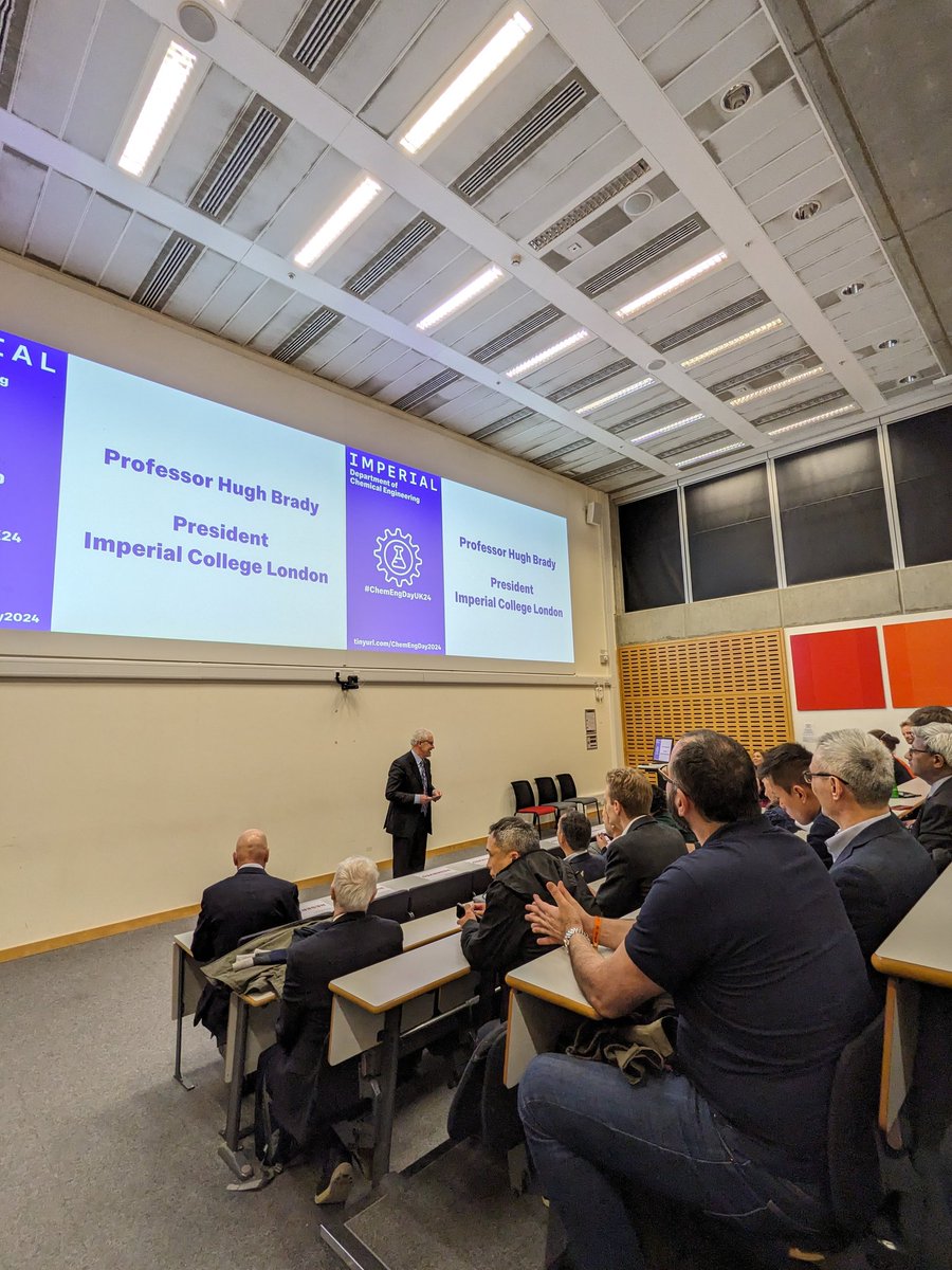 'The work of Chemical Engineering is a vital contribution to our sustainability targets and we very much encourage collaboration across Imperial and wider' Officially opening #ChemEngDayUK24 is our President Professor Hugh Brady.