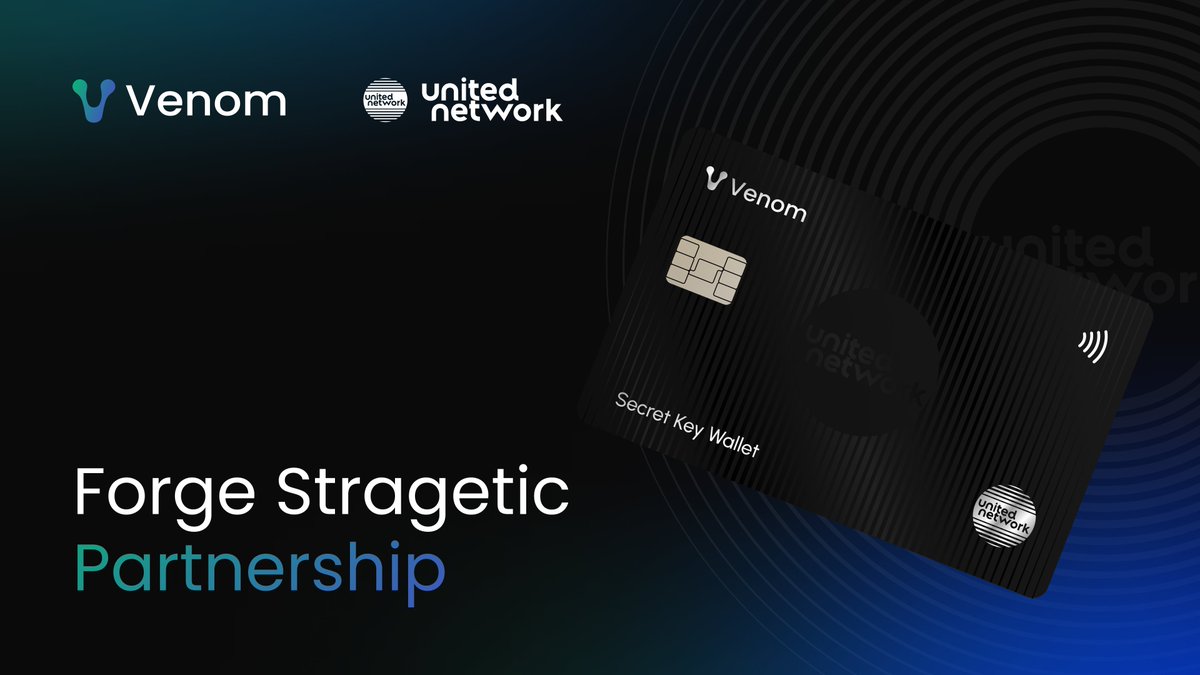 We are proud to announce that #Venom has formed a strategic partnership with United network. By combining Venom's unparalleled speed and scalability with United Network's vast payment infrastructure, this partnership can redefine how global payments are made.

Full details here: