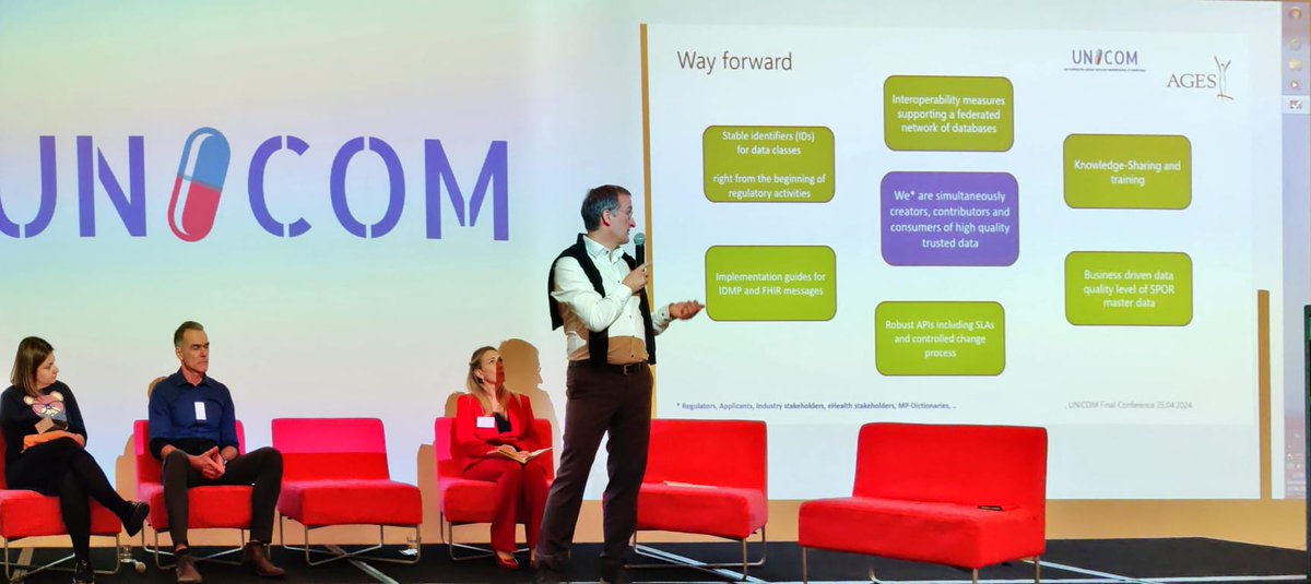 🚀 UNICOM, the way forward 🚀

UNICOM means 4️⃣ impressive years of collaboration between 4️⃣1️⃣ beneficiaries!

➡️ What's next?

Final conference participants discuss how to ensure the sustainability of #IDMP implementation.