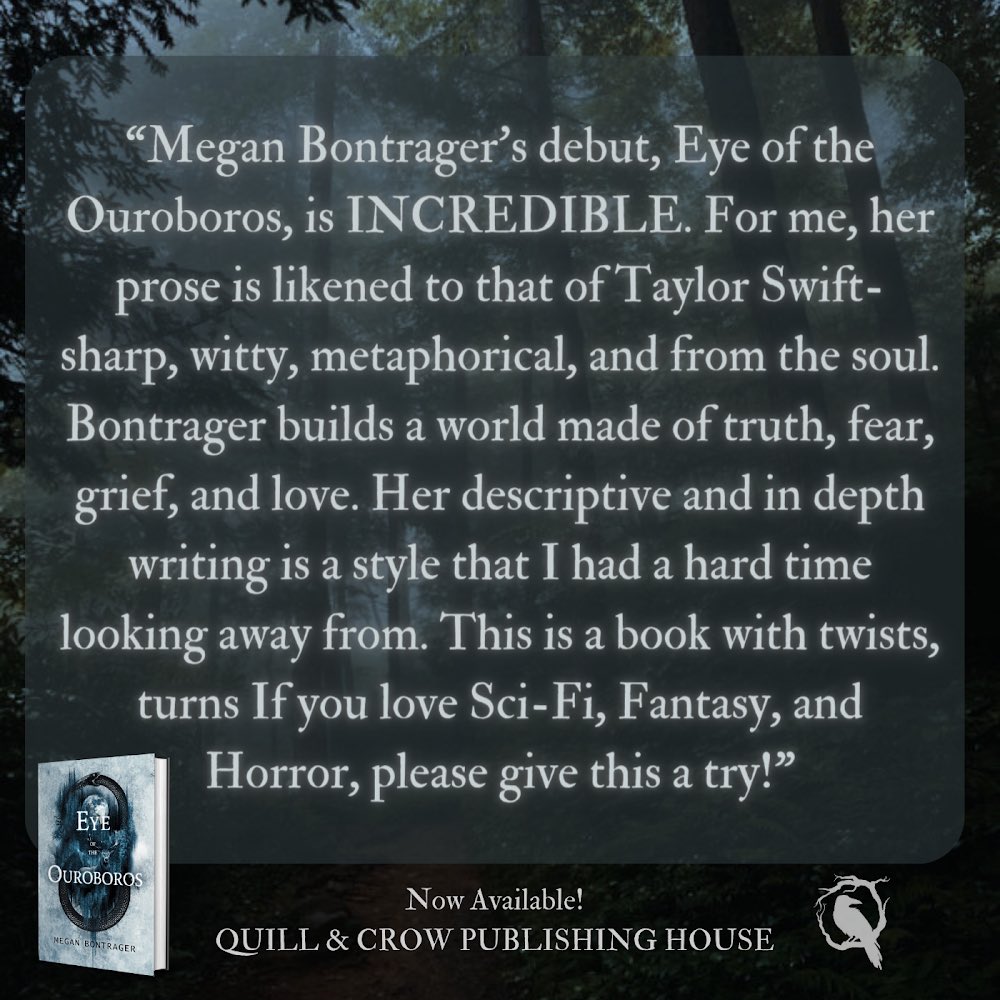 Is this how OUROBOROS nation and Taylor Swift nation come together at last? Is this how I win? Get the friendship bracelets, STAT! Endless thanks to CJ’s Book Nook over on Insta for this wonderful review. Check her out, folks! EOTO is available now from @QuillandCrow ✨🖤