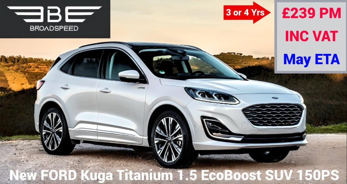 £239 PM Inc VAT | New Ford Kuga Titanium Manual 150PS 1.5 Ecoboost SUV | Flexi-Personal Lease from eg: £239 PM Inc VAT, either 3 or 4 Years PCH, with £2,400 Deposit, 5k PA | Ask about New & Ex-Demo Ford Kuga ST Line/ CVT Deals | Free GB Del | PX | Fee £199 | Whatsapp 07956 200000