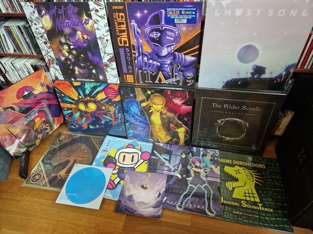 Got a haul of records in from @blackscreenrec today with good stuff from themselves, @STSPhonoCo (RIP...), @VeryOkVinyl, @iam8bit, @SPACELAB9, @manawavemedia and @AllTheAnime!