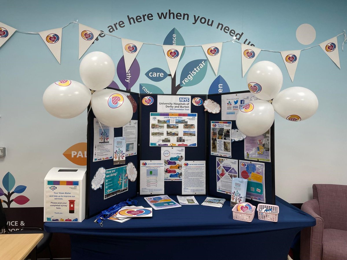 Come meet our Advice and Support Services team at our Queens Hospital site until 2:30pm today, to learn more about how we offer support to patients and families. Staff and patients welcome to attend and plenty of tea and coffee to go around! @UHDBTrust