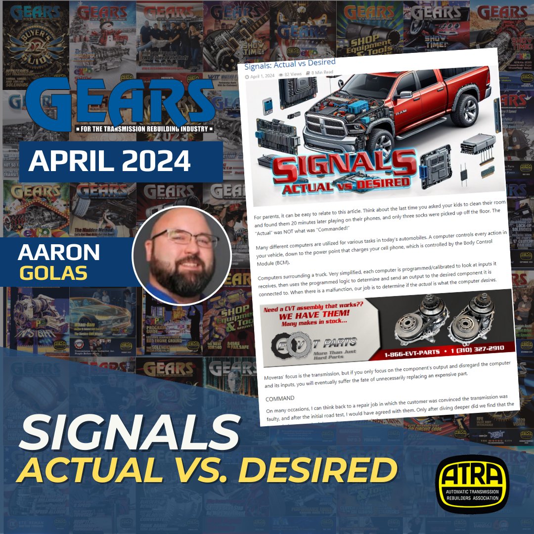 📣Signals Actual Vs. Desired by Aaron Golas For parents, it can be easy to relate to this article. The “Actual” was NOT what was “Commanded!” 📣 Read Full Article Here. gearsmagazine.com/magazine/signa… #GEARSMagazine #ATRA