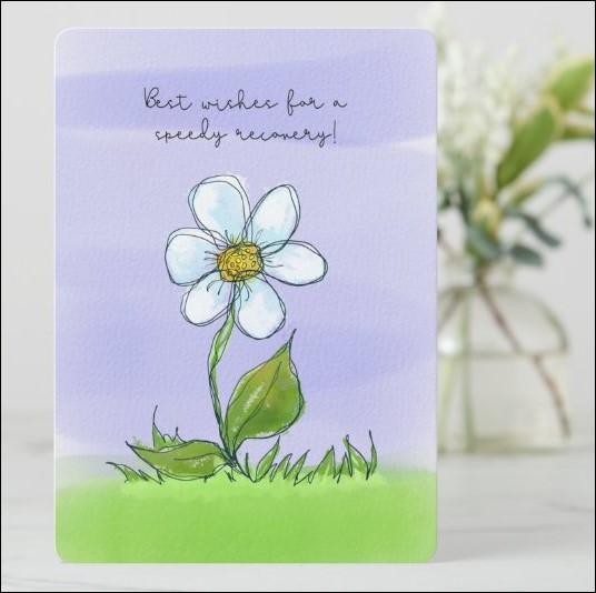 Watercolor Flower Speedy Recovery Get Well Soon zazzle.com/watercolor_flo… via @zazzle