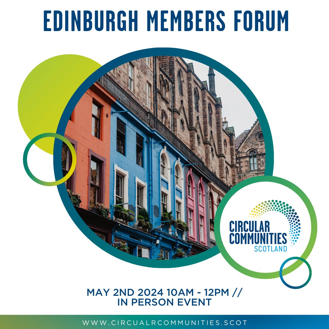 Want to network with amazing environmental & circular charities in Edinburgh? Join us for our Edinburgh Members Forum on May 2nd! Hear from @FourSquareScot, @SHRUBCOOP & @moveonscotland @moveonwood 🔄 & get involved with our capitals circular sector ✨ tinyurl.com/4csd67j5