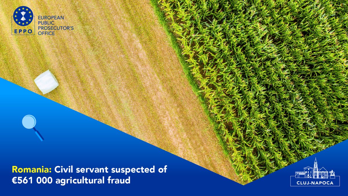 A civil servant working for the commune of Gropeni 🇷🇴 is under investigation for a suspected €561 000 fraud. Our office in Cluj-Napoca is carrying out searches in the civil servant's office, three companies and four homes. 👉More: eppo.europa.eu/en/news/romani…