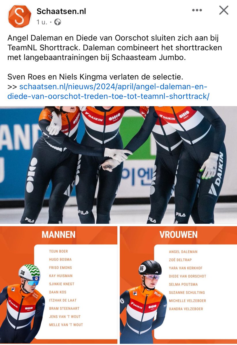 MEGA! Daleman sluit aan met trainingen bij Jumbo!  #schaatsen #schaatsfan #speedskating