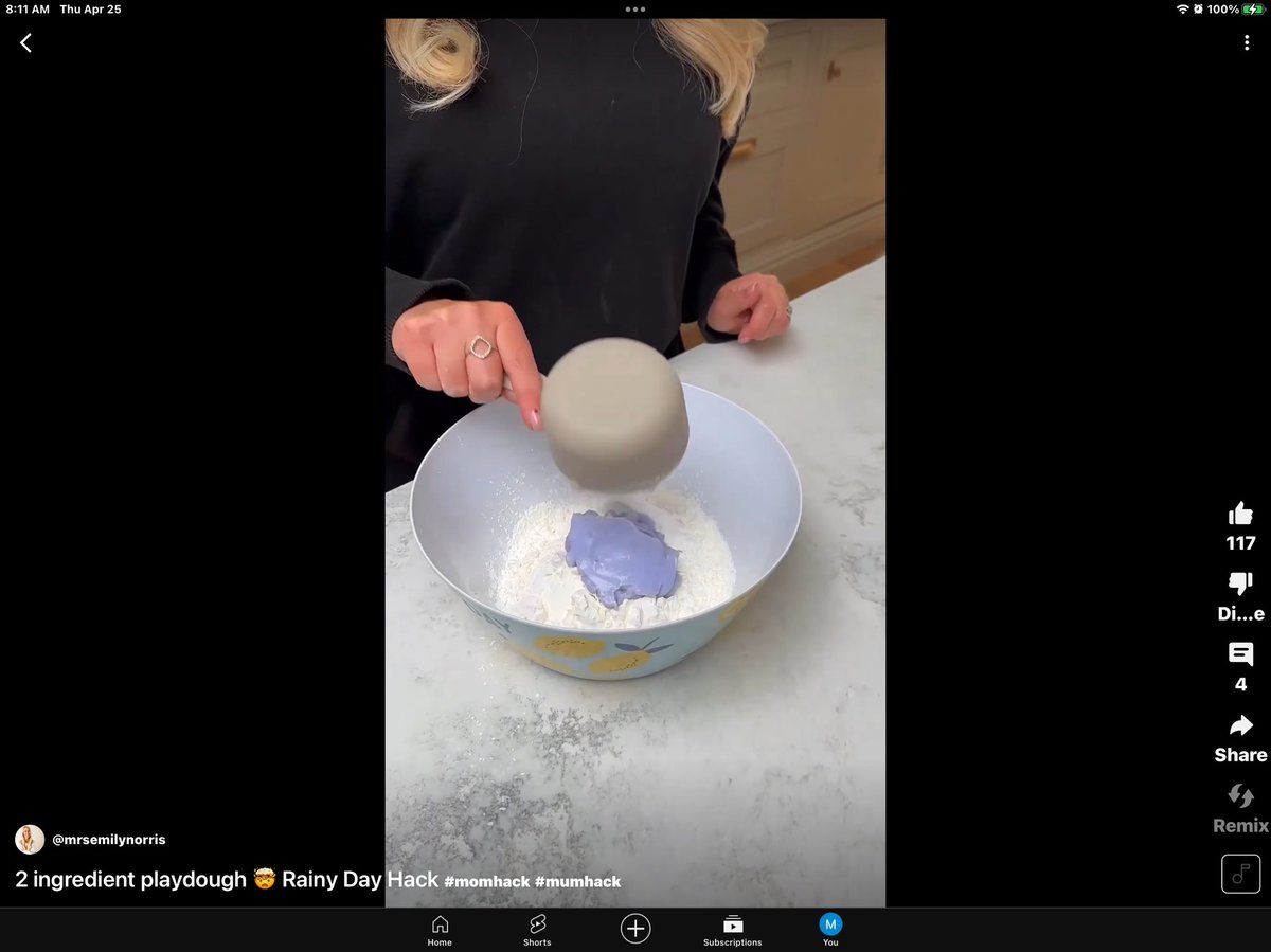 Septembers_Song's tweet image. 2 ingredient playdough 🤯 Rainy Day Hack #momhack #mumhack youtube.com/shorts/awfB1DV… via @YouTube