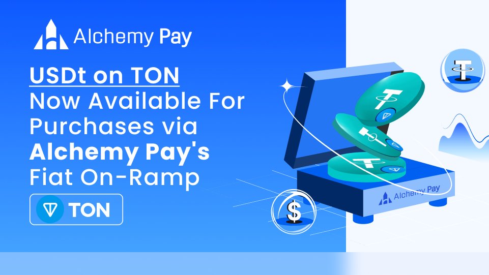 AlchemyPay's tweet photo. 🙌#AlchemyPay has integrated the newly-launched USDt stablecoin by Tether which expands accessibility to @ton_blockchain’s Web3 Ecosystem in Telegram, the messenger boasting an immense user base of 900 million.

We are proud to enhance the user experience for those looking to engage with USDt on #TON through fiat transactions.

https://t.co/1AibJCwDq3

$ACH