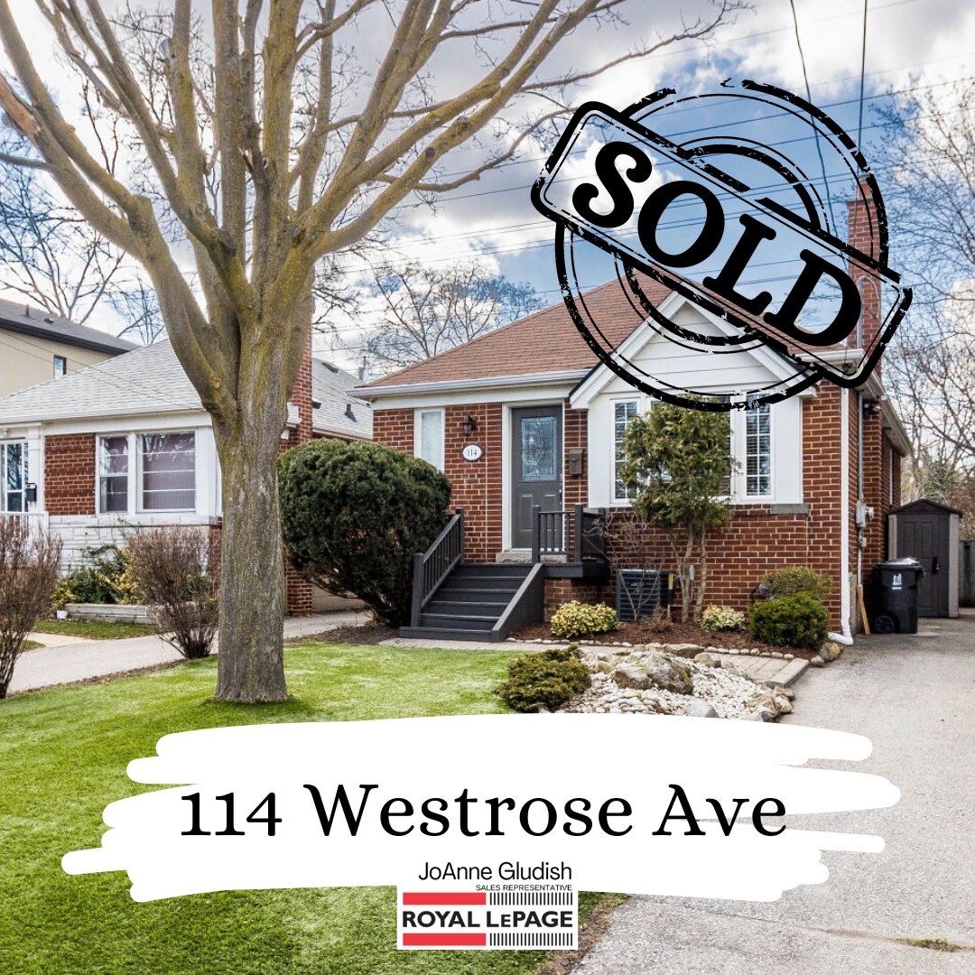 114 Westrose Ave has SOLD!
Congratulations to our sellers and to the buyers of this sweet home!

#JoAnneGludishRealEstate #TorontoRealEstate #EtobicokeRealEstate #RealEstate #Toronto #ListingAgent #upsizing #donwsizing #fisttimebuyers #SOLD