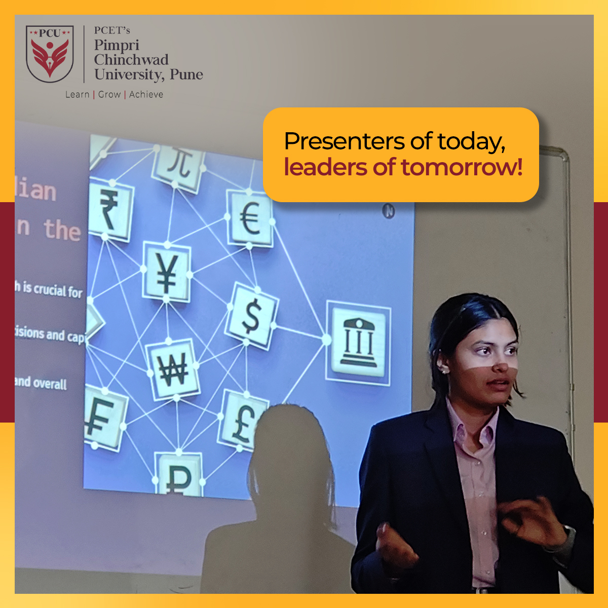 Learning is more than just theory. It presentations, practicals and so much more. At PCU we do it all!

#PimpriChinchwadUniversity #pcetpcu #pcupune #PCUStudents #presentation #learning #fun #studying