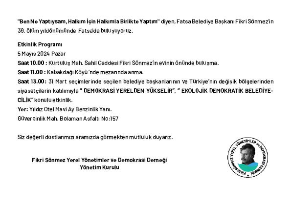 Fikri Sönmez Demokrasi ve Yerel Yönetimler Derneği (@fikriyerel) on Twitter photo 