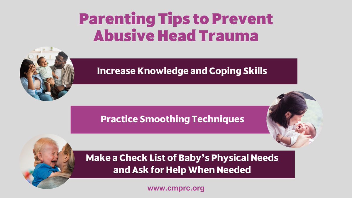 New parents need a plan for staying calm around a crying baby:   

•Step away for 10 minutes leaving the baby on their back in an empty crib
•       Reach out to friends and family
•       Take some deep breaths

Learn More: dontshake.org/purple-crying

#newparent #parenting